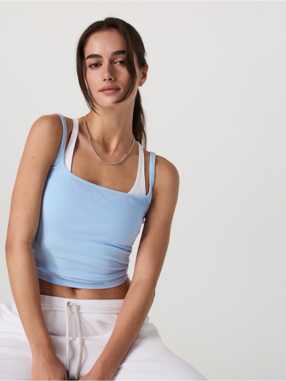 Vuori Pose Tank in Light Blue